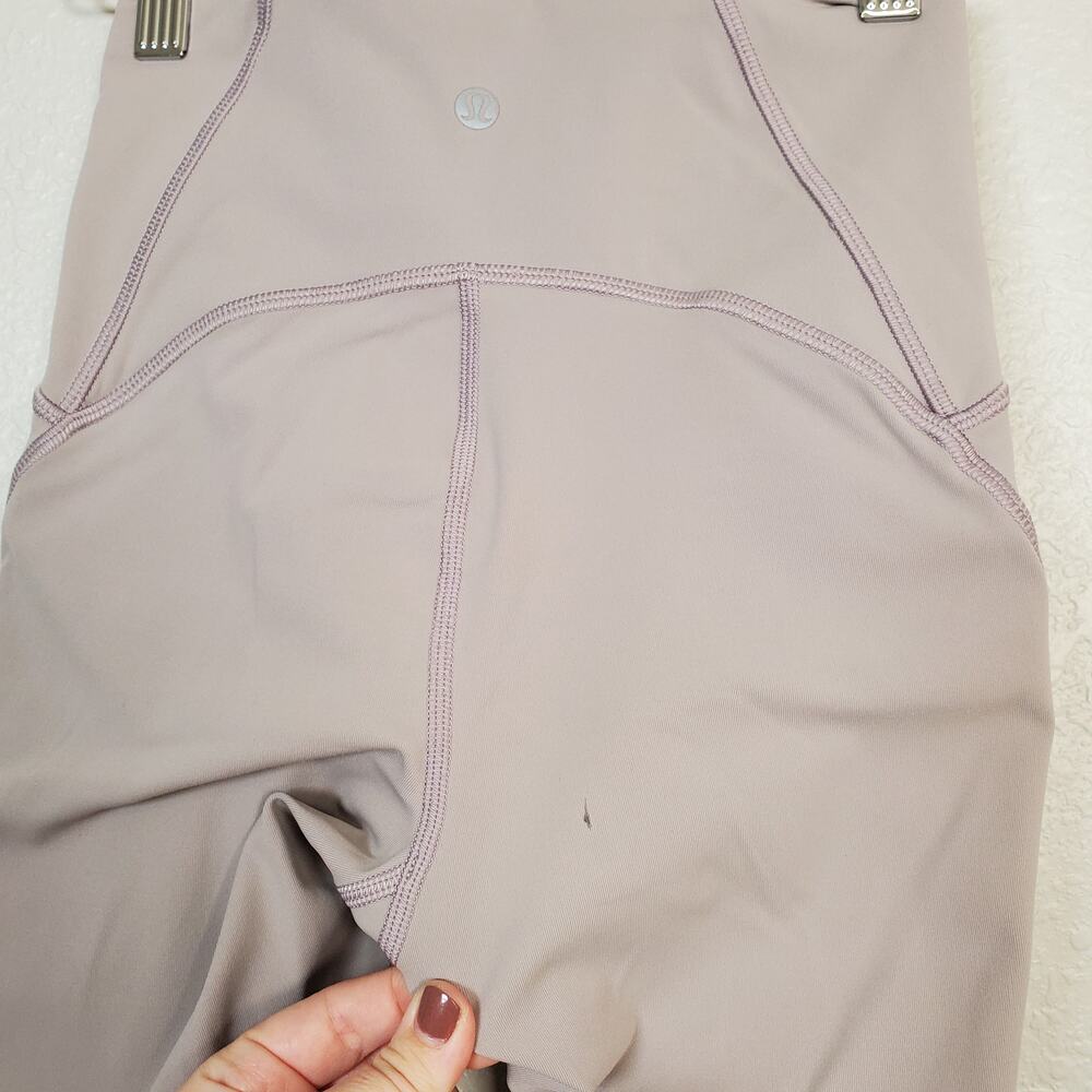Lululemon Leggings Womens 2 Train Times 7/8 Dark Chrome Yoga Run Workout 25" - Picture 3 of 8